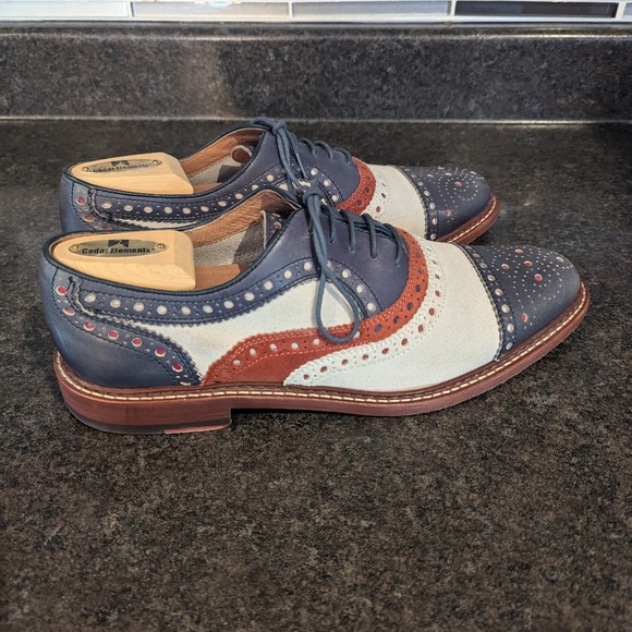 Men's size 9.5 Johnston & Murphy 1850 spectator cap toe - Picture 4 of 7